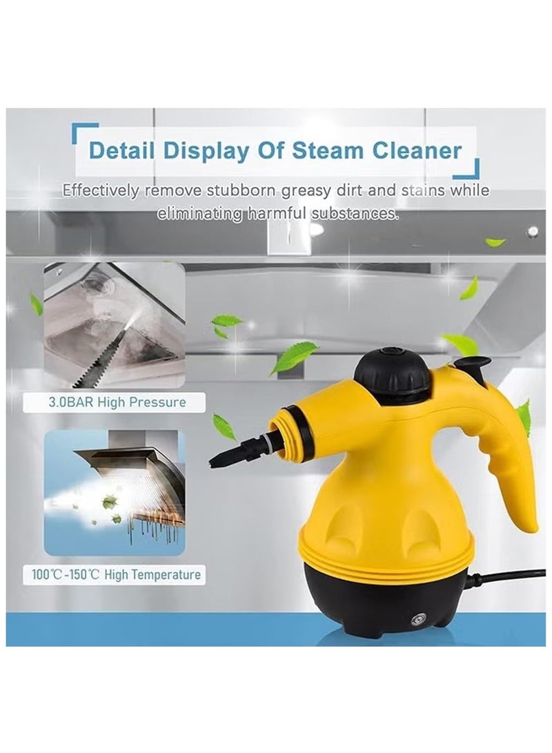Multifunctional High Temperature Handheld Steam Cleaner with 9pcs Accessories Suitable for Kitchen Sofa Bathroom Window
