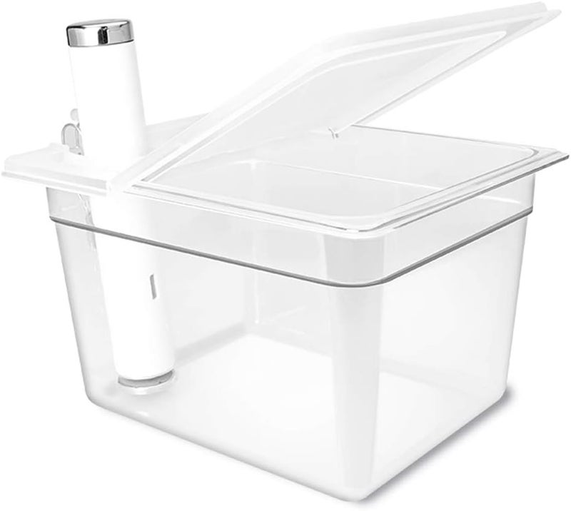 EVERIE Sous Vide Container 12 Quarts with Universal Collapsible Hinged Lid and Rack and Container Sleeve Compatible with All Anova Models, Joule, Insant Pot, Wancle and Others, KIT-TY-PP - Image 4