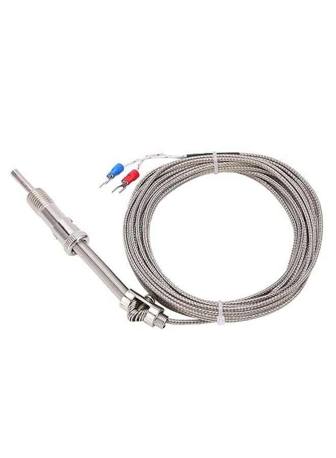 K Type Thermocouple Probe 5mm Shielded Wire 0 to 400 Degrees 5m Length - Image 1