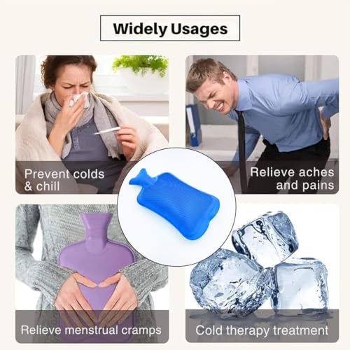 ANTIL'S® Hot Water Bag (2 Litre) – Non-Electric Rubber Heating Bag for Pain Relief, Period Cramps, Body Aches & Cold Therapy | Reusable Hot & Cold Water Bottle | Multicolor - Image 4