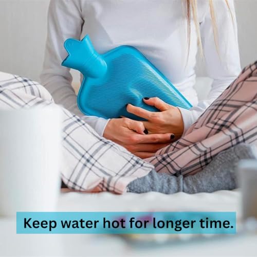 ANTIL'S® Hot Water Bag (2 Litre) – Non-Electric Rubber Heating Bag for Pain Relief, Period Cramps, Body Aches & Cold Therapy | Reusable Hot & Cold Water Bottle | Multicolor - Image 3