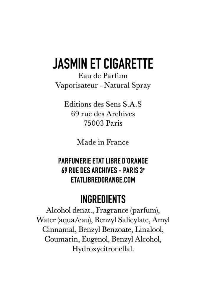 Etat Libre d'Orange Jasmin et Cigarette Eau de Parfum Spray, 3.38 Fl Oz - Image 3