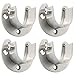 Alise Alise 4 Pcs Shower Closet Rod Set Holder Flange Socket Bracket Supports 1-Inch Dia,Stainless Steel Brushed Nickel  - Image 2