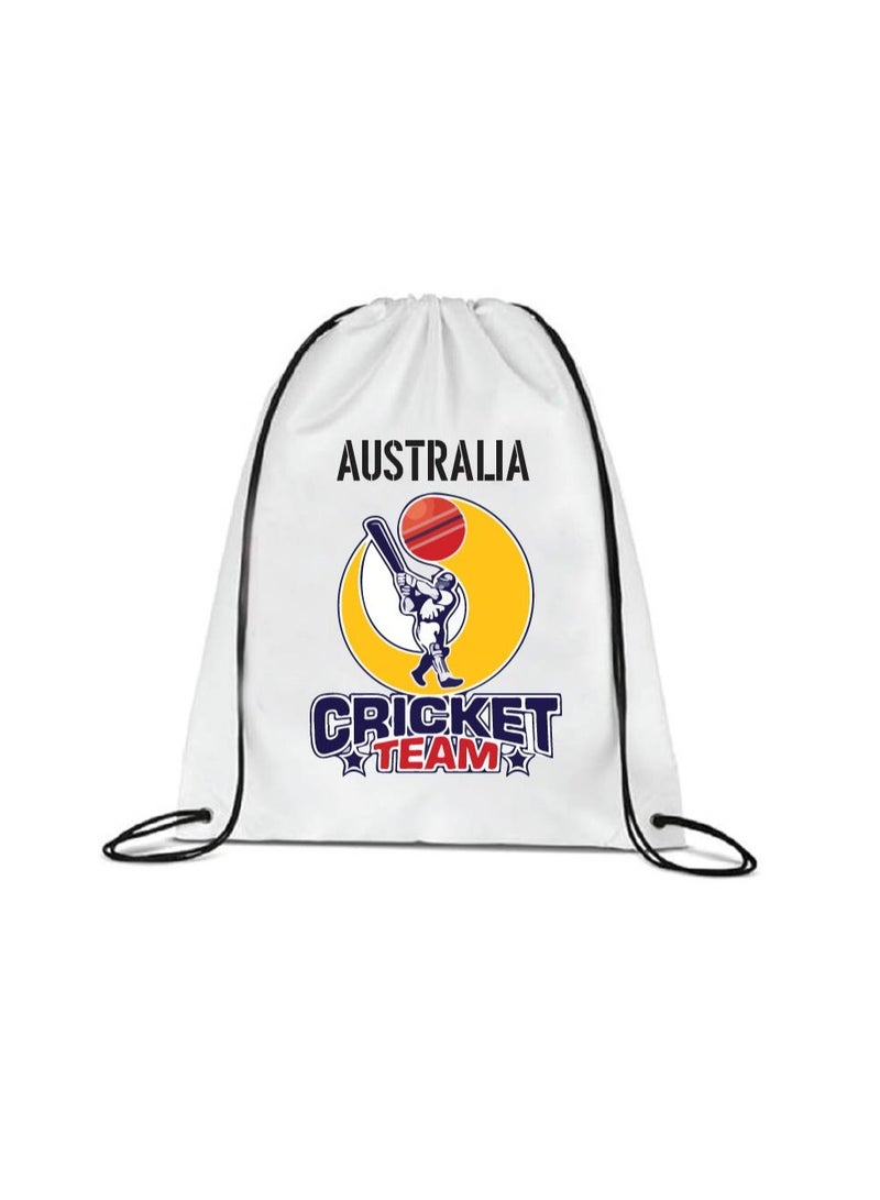Australia Unisex Sports Yellow Jersey T-Shirt Set - T-Shirt,Drawstring Bag,Cap - T-Shirt,Scarf,Cap - Australia Cricket Fan Jersey T-Shirt - Gift Set for Cricket Lovers and Australian Fans  - Image 3
