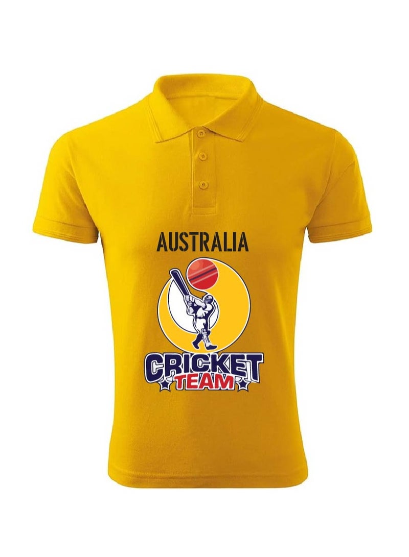 Australia Unisex Sports Yellow Jersey T-Shirt Set - T-Shirt,Drawstring Bag,Cap - T-Shirt,Scarf,Cap - Australia Cricket Fan Jersey T-Shirt - Gift Set for Cricket Lovers and Australian Fans  - Image 5