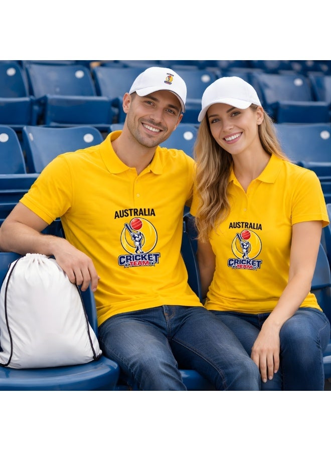 Australia Unisex Sports Yellow Jersey T-Shirt Set - T-Shirt,Drawstring Bag,Cap - T-Shirt,Scarf,Cap - Australia Cricket Fan Jersey T-Shirt - Gift Set for Cricket Lovers and Australian Fans - Image 5