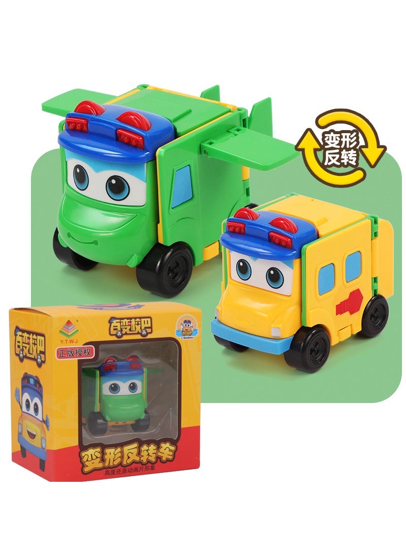 Arabest - Authentic Transforming School Bus Robot Toy Set for Boys 9A11 Flight Specialist-Reverse Deformation - Image 1