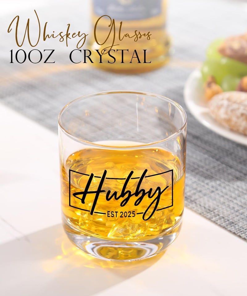 COMFIT Christmas Gifts for Couples 2025,Wedding Gift, Wifey and Hubby Glasses Set,Bridal Shower Gifts for Bride and Groom, Newly-Married Anniversary for Him and Her，Mr and Mrs Gift，His and Hers Glass - Image 5