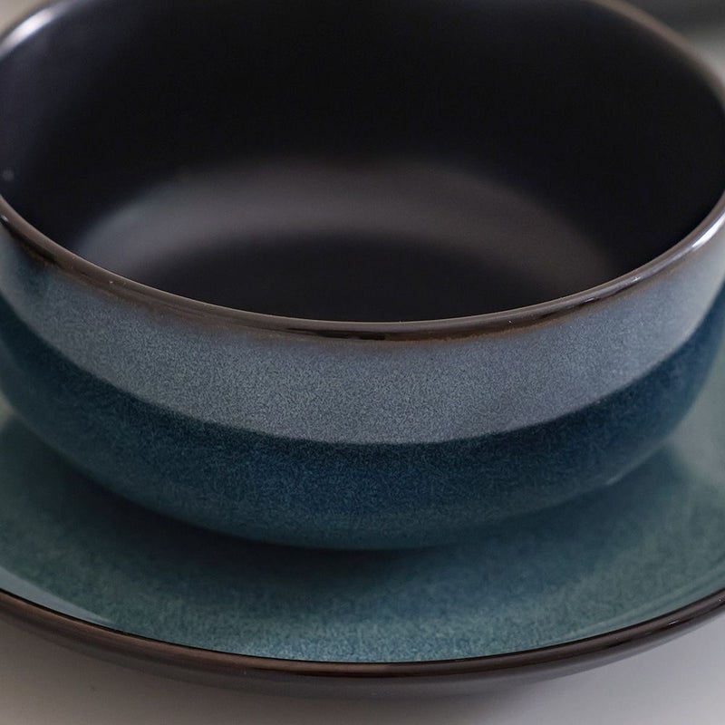 DANUBE HOME Bahri 30-Piece Stoneware Dinner Set - Blue - Serves 6 - Image 5