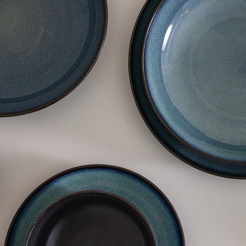 DANUBE HOME Bahri 30-Piece Stoneware Dinner Set - Blue - Serves 6 - Image 3