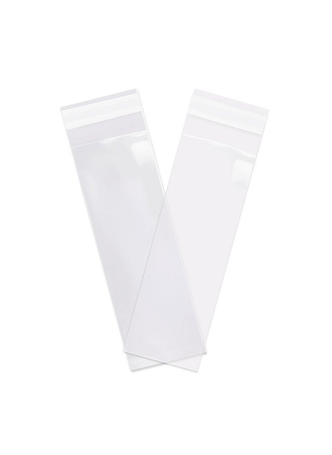 Spartan Industrial 2" X 8" (1000 Count) Crystal Clear Resealable Cello Poly Bags For Jewelry Treats Party Favors Self Seal & Reinforced  - Image 1