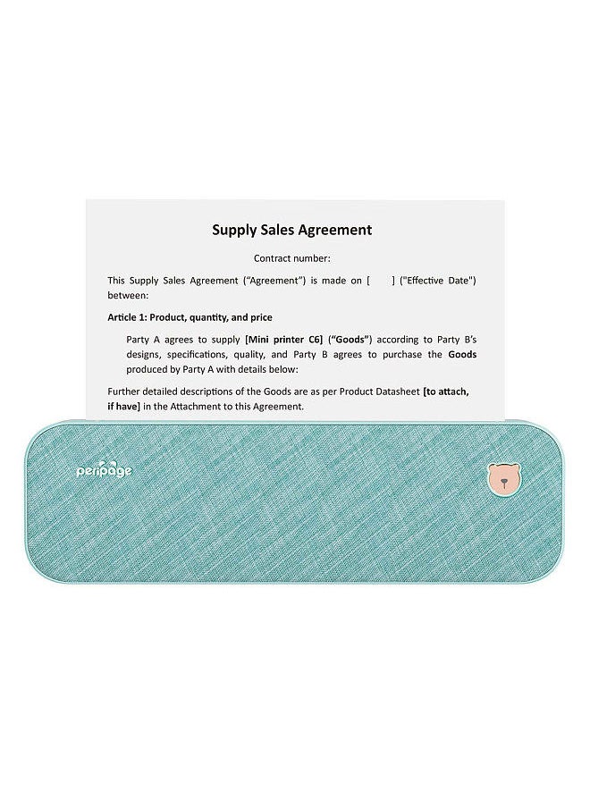 PeriPage A4 Paper Printer Direct Thermal Transfer Wirless Printer Mobile 210mm Mini Mobile Photo Printer  USB BT Connection with 1 Roll Thermal Paper  - Image 1