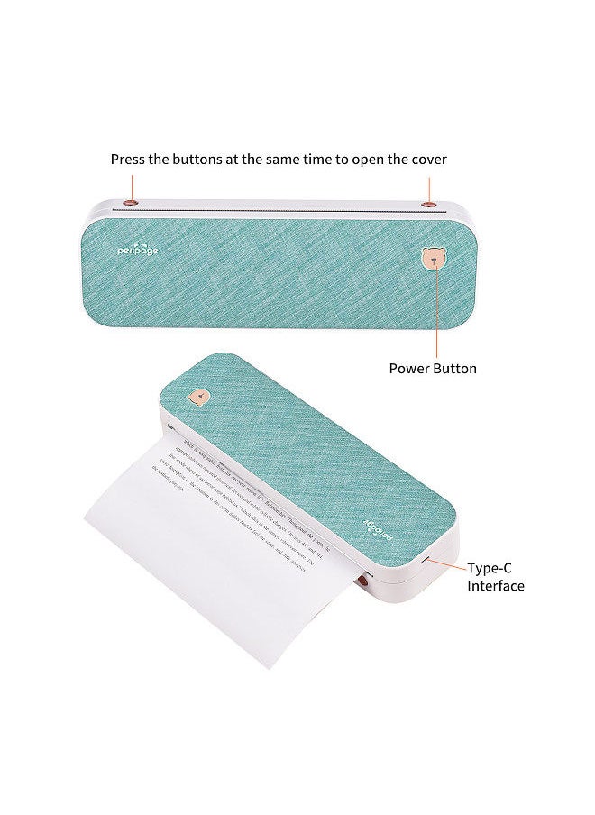 PeriPage A4 Paper Printer Direct Thermal Transfer Wirless Printer Mobile 210mm Mini Mobile Photo Printer  USB BT Connection with 1 Roll Thermal Paper  - Image 5