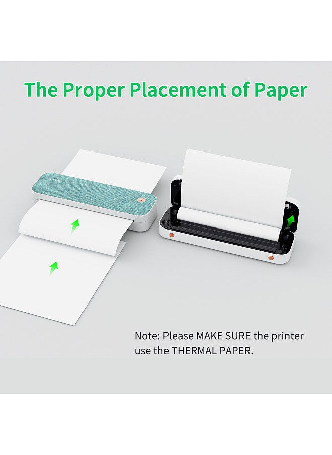 PeriPage - A4 Paper Printer Direct Thermal Transfer Wirless Printer Mobile 210mm Mini Mobile Photo Printer  USB BT Connection with 1 Roll Thermal Paper - Image 1