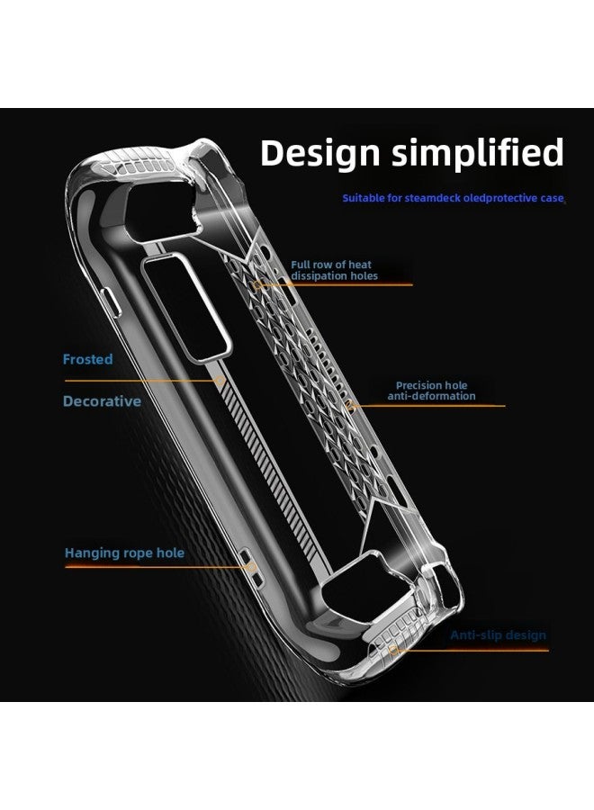 For Steamdeck OLED Protective Shell TPU Soft Transparent Heat Dissipation Non-slip STEAMDECK Smooth Protective Cover-Product Color:Transparent-Model:steamdeck Oled - Image 4