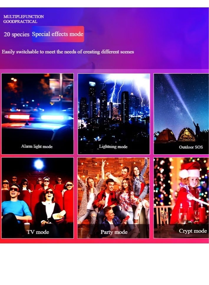 W140 RGB Video Light, Portable LED Camera Light Board 0-360 Full Color, CRI95+ 2500K-9000K Dimmable 20 Light Effects, 3100mAH Rechargeable LED Lighting for Photography, Video Conferencing, TikTok - Image 5