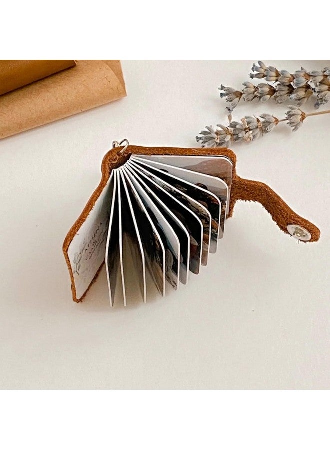 Flashing Click Customizable Leather Mini Photo Album Keychain - with 12 to 24 Photos - Gift Idea for Raksha Bandhan, Birthdays, Anniversaries, Brother, Sister - Image 2