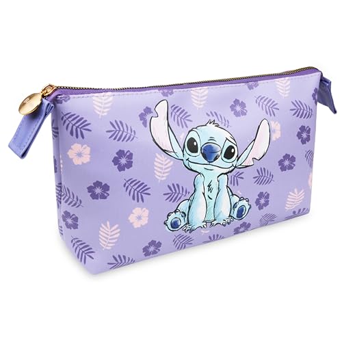 Disney Stitch Toiletry Bag Travel Makeup Storage Bag Vanity Bag Gift Idea for Girls Teens Women Purple - Image 1