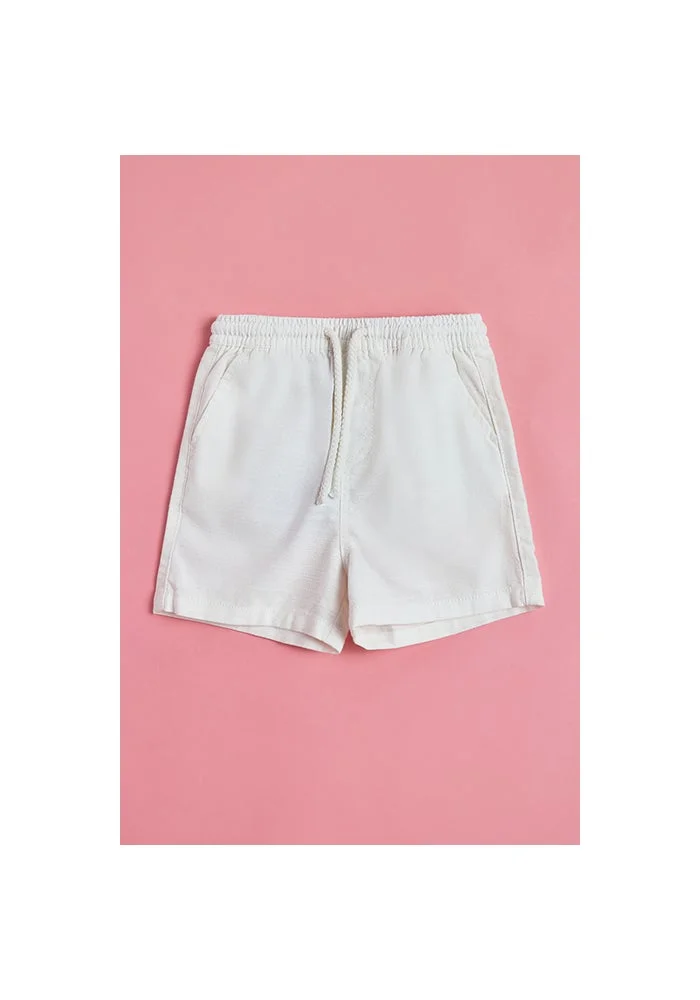 أر أند بي Solid Shorts with Drawstring Waist
