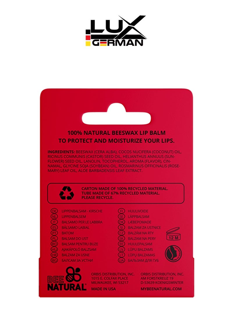 Bee Natural 100% Natural Moisturising Lip Balm Cherry - Image 3