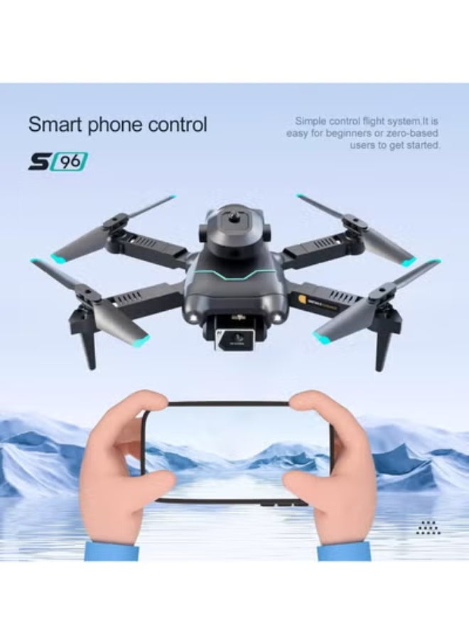 AROAQ - S96 Mini Drone 4K HD Camera Remote Control Quadcopter 4 Sided Obstacle Avoidance 2.4GHz FPV Quadcopter Headless Mode Remote Control 3D Flip Drone with Storage Box - Image 1