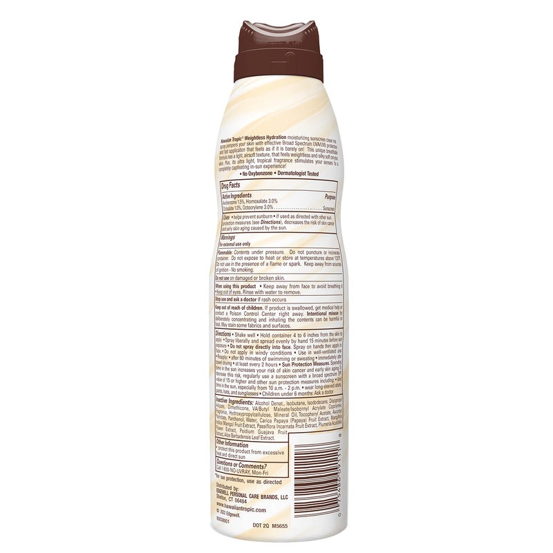 Hawaiian Tropic Sunscreen Silk Hydration Moisturizing Broad Spectrum Sun Care Sunscreen Spray - SPF 15, 6 Ounce - Image 2