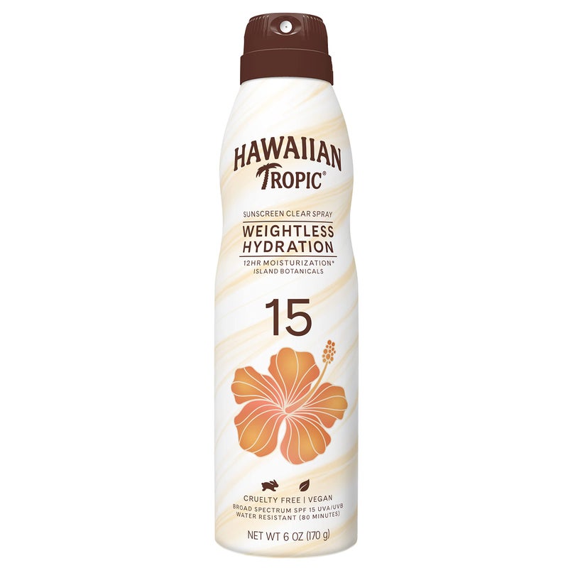 Hawaiian Tropic Sunscreen Silk Hydration Moisturizing Broad Spectrum Sun Care Sunscreen Spray - SPF 15, 6 Ounce - Image 1