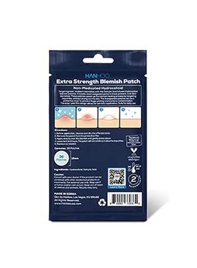 HANHOO Extra Strength Blemish Patch | Hydrocolloid And Salicyclic Acid Absorbs Moisture Unclogs Pores And Reduces Blemishes (36 Count) - Image 3