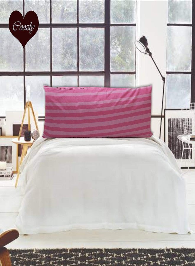 COOZLY وسادة دعم أسفل الظهر من كوزلي | وسادة لتقويس الذراعين | وسادة لدعم الظهر | وسادة حمل بغطاء (فاخرة بالكامل، مخططة باللون الوردي) - Image 3