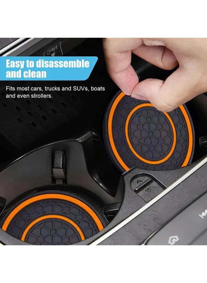 Green Anti-Slip Car Cup Holder Coaster Dustproof Universal Insert For Most Cars - Image 4