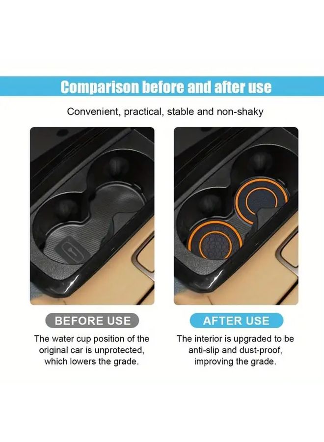 Green Anti-Slip Car Cup Holder Coaster Dustproof Universal Insert For Most Cars - Image 5