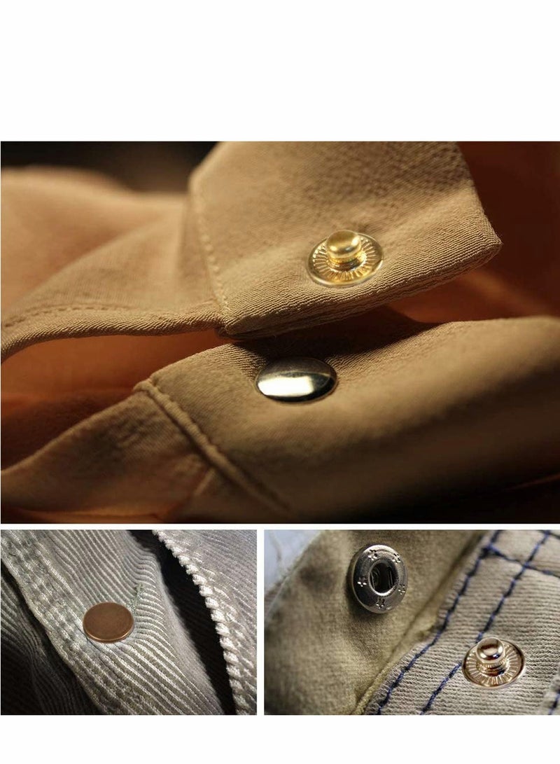 120-Piece Metal Snap Fasteners Kit for Leather - Includes 4 Tools & Hammer for Jackets, Jeans, Bags & More - Image 3