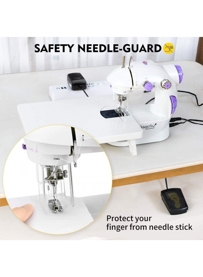 Magicfly Mini Sewing Machine for Beginner, Dual Speed Portable Machine with Extension Table, Light, Sewing Kit for Household, Travel - Image 5