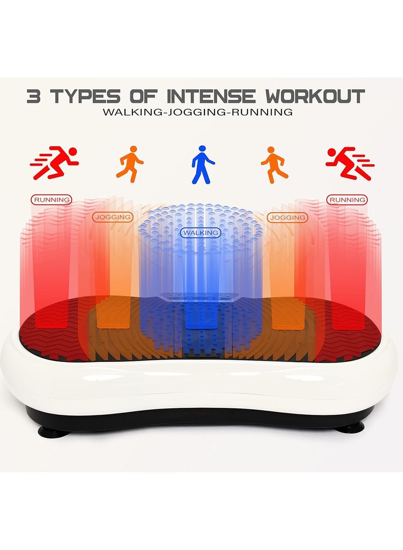 DubaiGallery Vibration Plate Exercise Machine, Whole Body Exercise Vibration Fitness Platform, 350 Lbs. LCD 3 Levels Massage Remote Bluetooth USB Music, Fitness Vibration Machine - Image 4