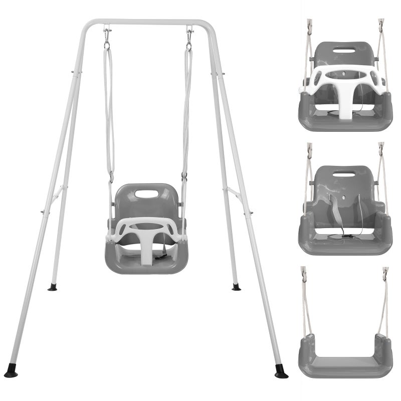 TOREVSIOR Toddler Swing 3in1 Swing Sets for Backyard Baby Swing OutdoorIndoor Toddler Swing Set Suitable for Children 6 Months and Older Black - Image 2