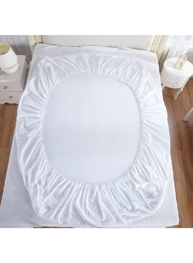 Rahalife Rahalife Waterproof Cotton-Blend Mattress Protector – White, 120 x 200 x 30 cm  - Image 4
