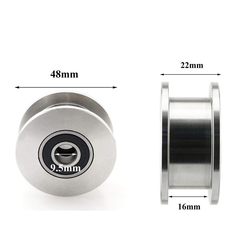 Heyous H Groove Stainless Steel Silent Pulley - 600Lb  Silver Tone - Image 3