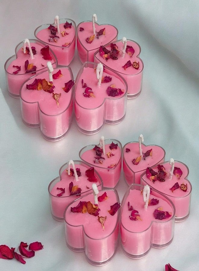 SERAAF Heart Shaped Scented Candle Set for Special Occasions, Scented Tea Light Candle for Home Decor, Candle Gift Set, Candle for Anniversary, Valentine, Birthday, Pack of 12 - Image 1