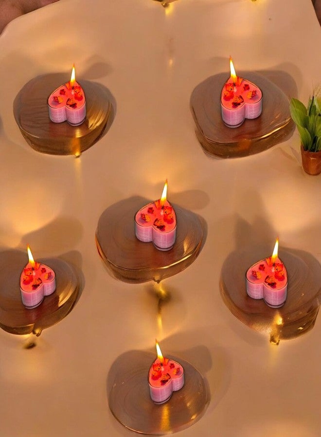 SERAAF Heart Shaped Scented Candle Set for Special Occasions, Scented Tea Light Candle for Home Decor, Candle Gift Set, Candle for Anniversary, Valentine, Birthday, Pack of 12 - Image 2