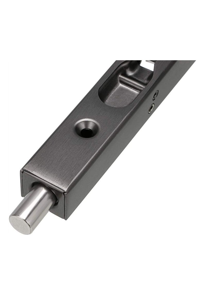 SYOSI 6 Inch Door Bolts, Stainless Steel Concealed Security French Door Locks with Hardwares, Metal Flush Latch Bolts for Composite Wood Double Dummy Door, 2 Pcs  - Image 5