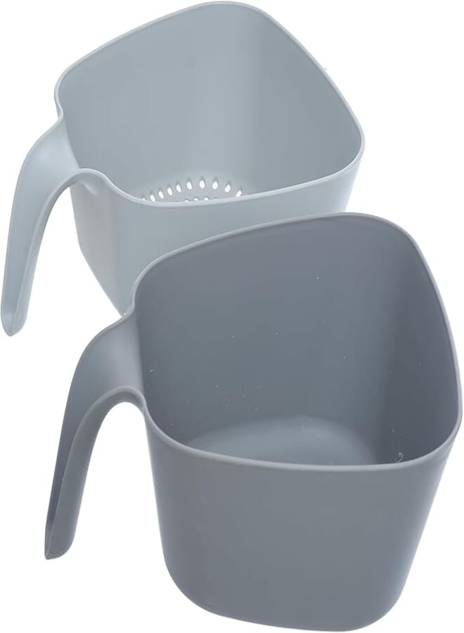 Gondol Experto Double Strainer With Handle (2,40 Lt) Grey + Light Grey Strainer