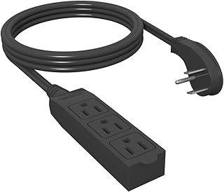 Stanley STANLEY Stanley 31131 CordMax Office, Grounded 9ft Low Profile 3-Outlet Indoor Extension Cord, Black  - Image 1
