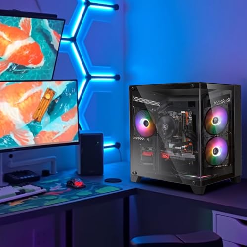 Kroteaup Gaming PC Desktop Computer, Intel Core i7 4th Gen, GTX 1050 Ti 4G, 16GB DDR3 RAM, 512GB SSD, WiFi 6, 5 RGB Fans, Prebuilt Gaming Tower PC with Windows 11 Home - Ready to Play - Image 5