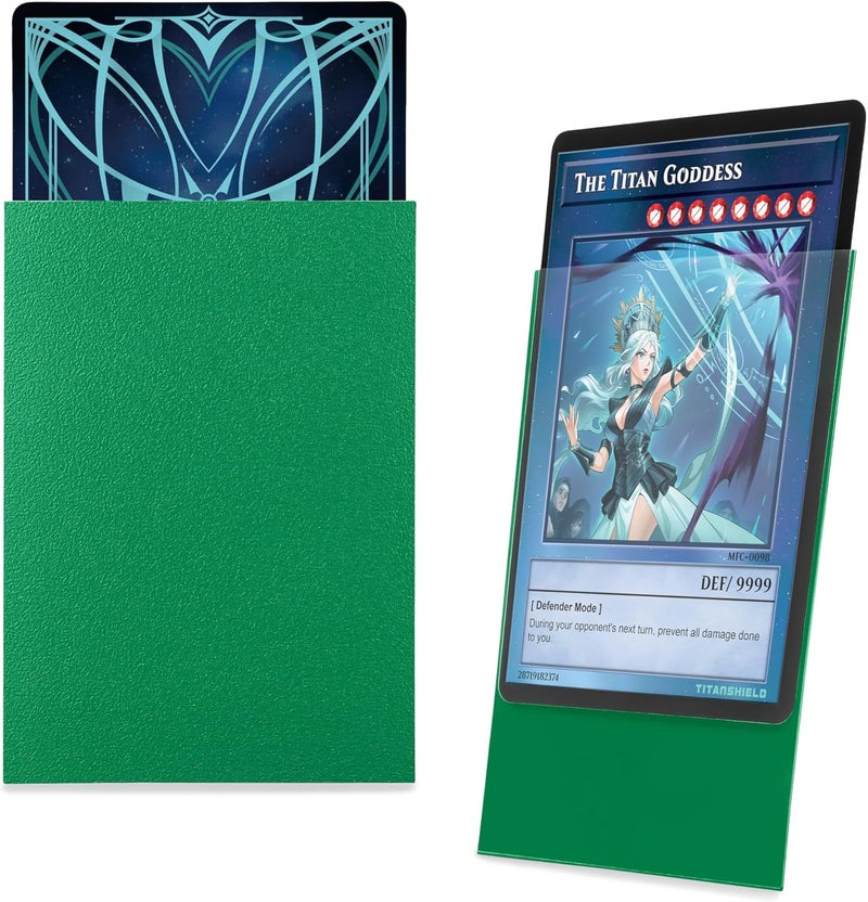TitanShield (150 Sleeve) Colored Small Japanese Sized Trading Card Sleeves Deck Protector for Yu-Gi-Oh, Cardfight!! Vanguard & More (Emerald) - Image 3