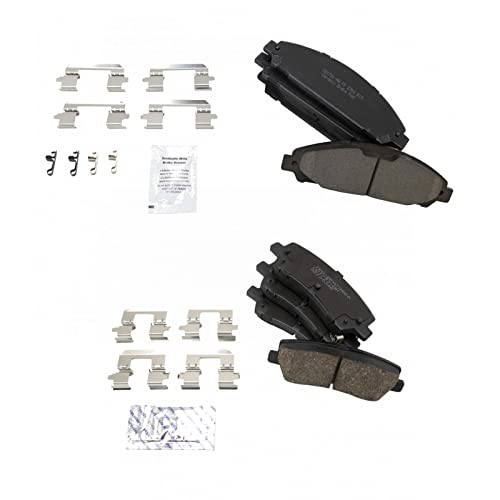 TRQ Front & Rear Brake Pads Ceramic Compatible with 2015-2017 Ford Mustang - Image 1