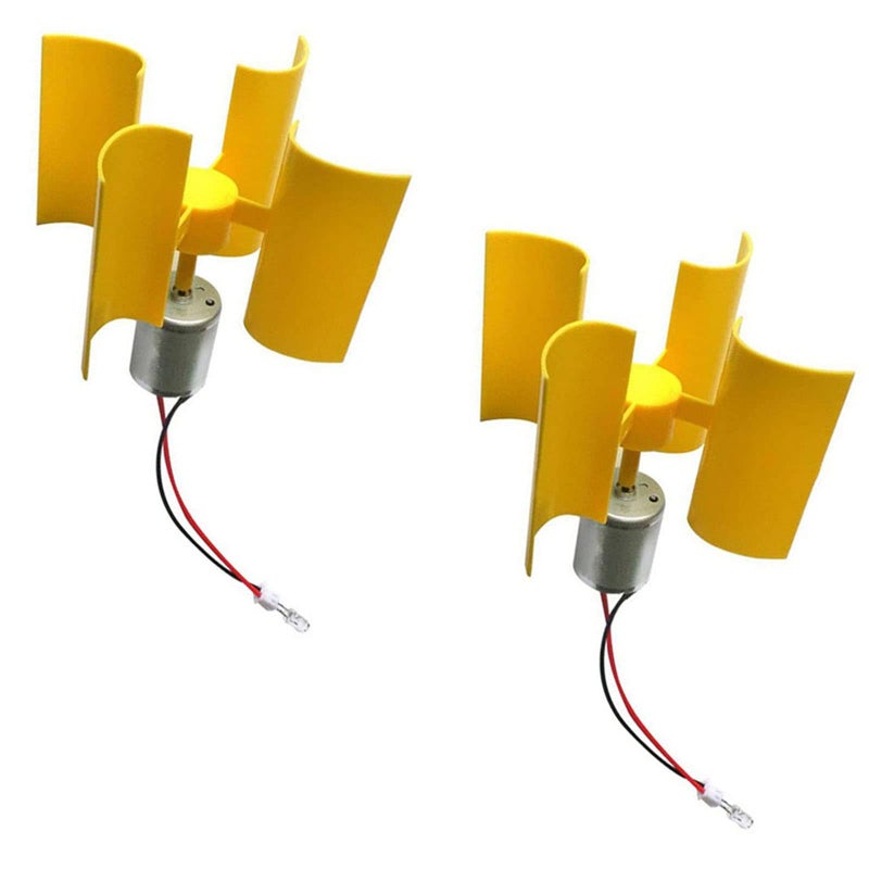 Keproving 2PCS Vertical Axis Wind Turbine Generator Model DIY Physics Science Experiment Kit Educational Teaching Instrument for Learners Power Generation Principle Research - Image 1