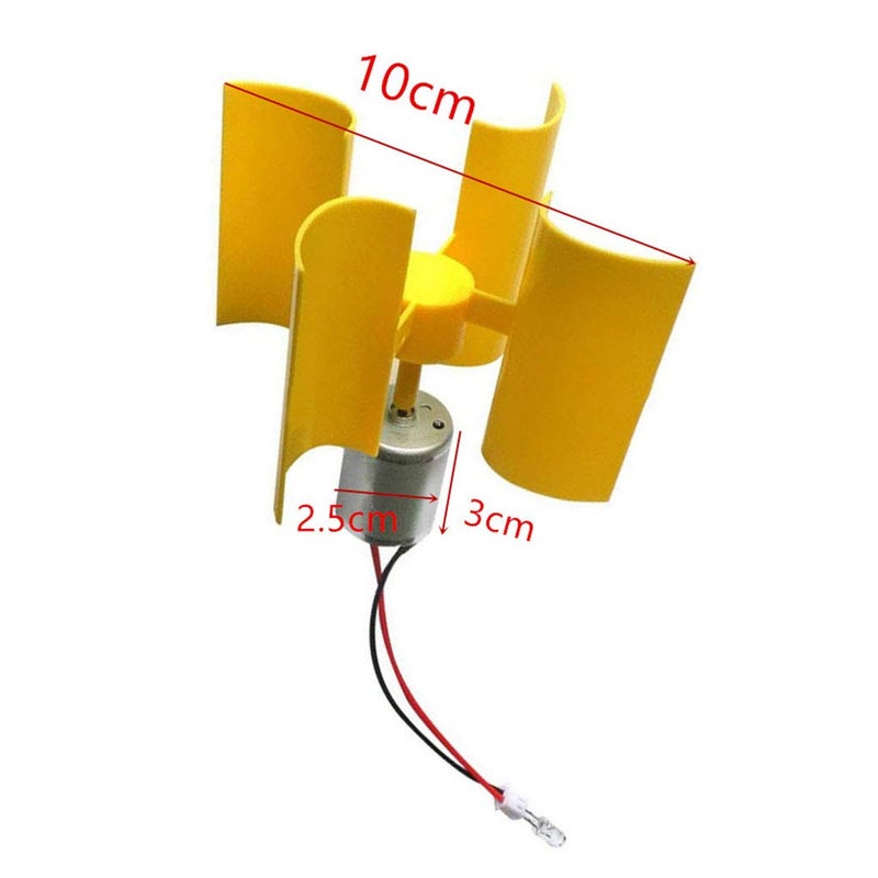 Keproving 2PCS Vertical Axis Wind Turbine Generator Model DIY Physics Science Experiment Kit Educational Teaching Instrument for Learners Power Generation Principle Research - Image 2