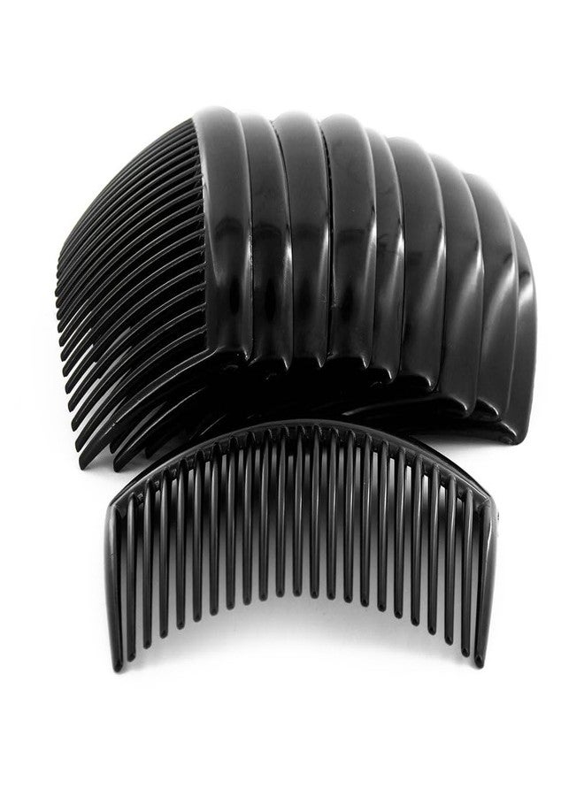 VORSET (Pack of 4) Thin Side Comb (Black) Hair Clip Hairpin Plastic Hair Slides Side Comb Juda Pin slide Clip Hairpin Combs Hair Accessories for Women and Girls - Image 1