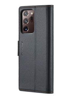 CaseMe Flip Wallet Case For Samsung Galaxy Note 20 Ultra [RFID Blocking] PU Leather Wallet Flip Folio Case with Card Holder Kickstand Shockproof Phone Cover (Black)  - Image 5