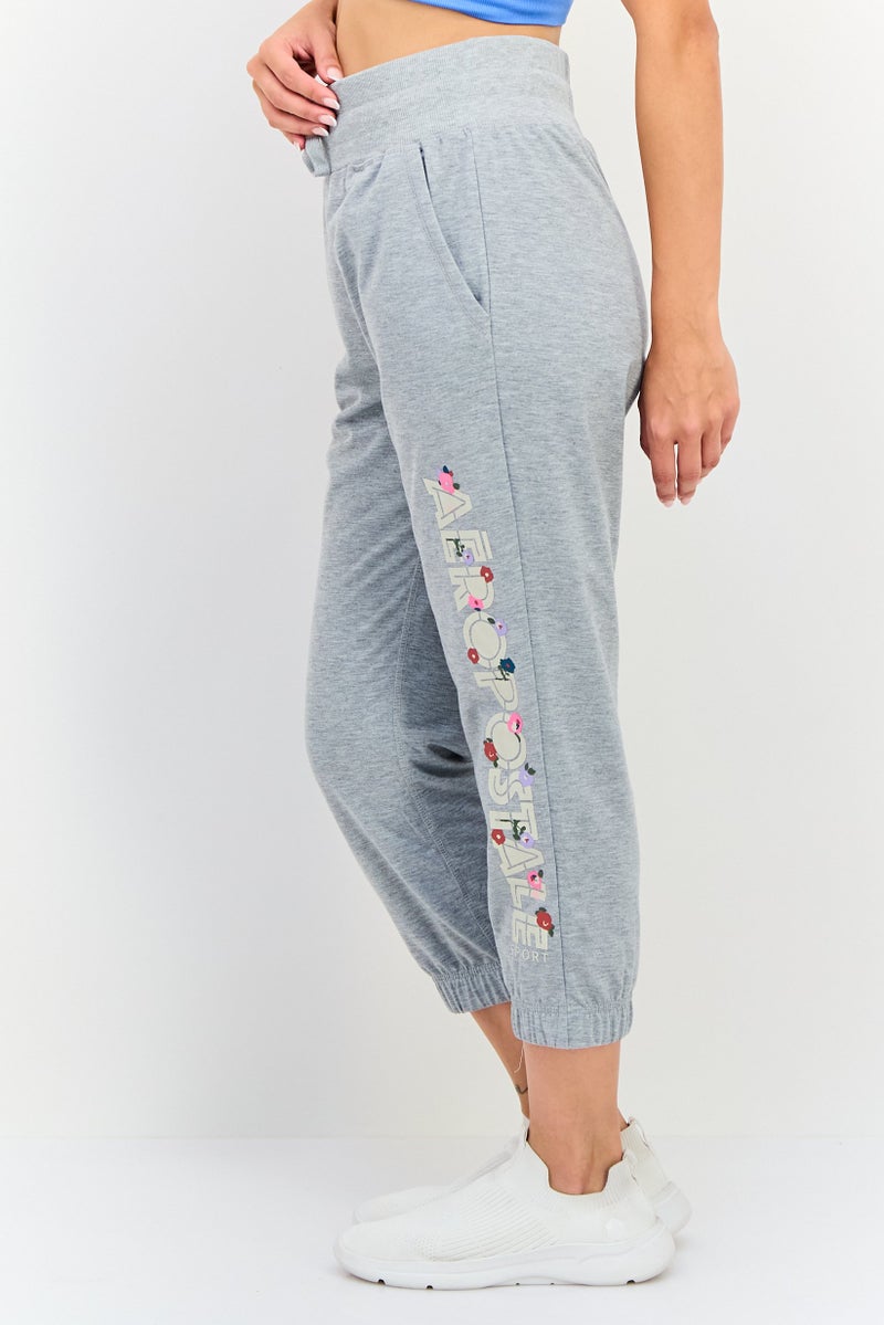 Aeropostale Women Sportswear Fit Outdoor Sweatpants, Grey - Image 2